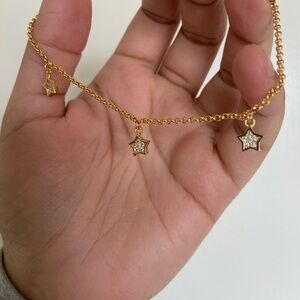 Gold star anklet